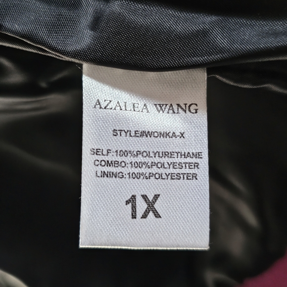 Azalea Wang Patchwork Moto Jacket Studded Graphic Leopard 1X - Picture 9 of 9